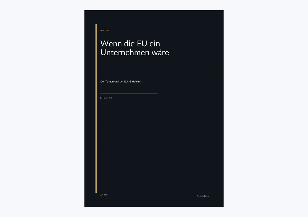 PDF-Cover: Wenn die EU ein Unternehmen wäre