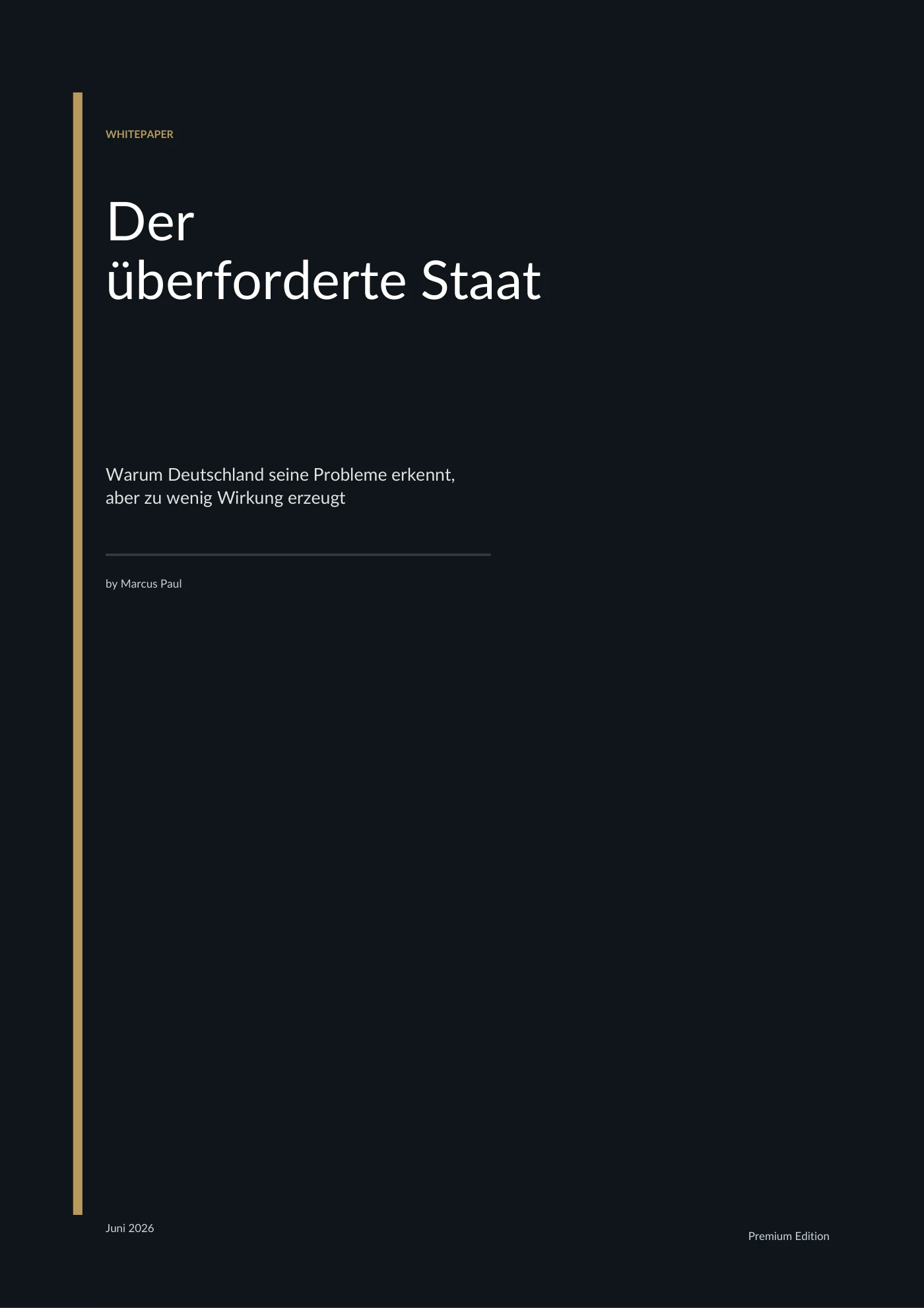 Cover: Der überforderte Staat