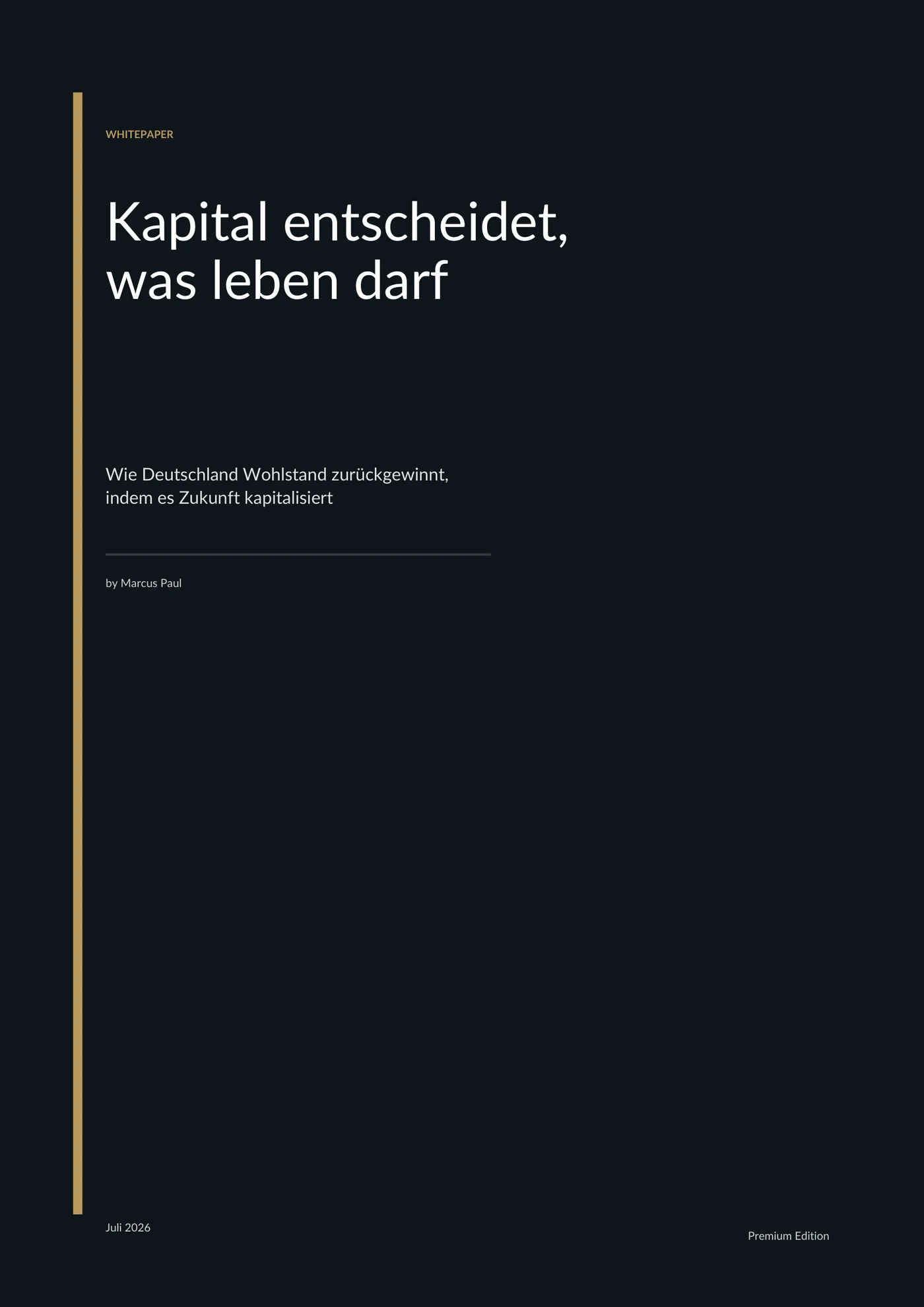 Cover: Kapital entscheidet, was leben darf