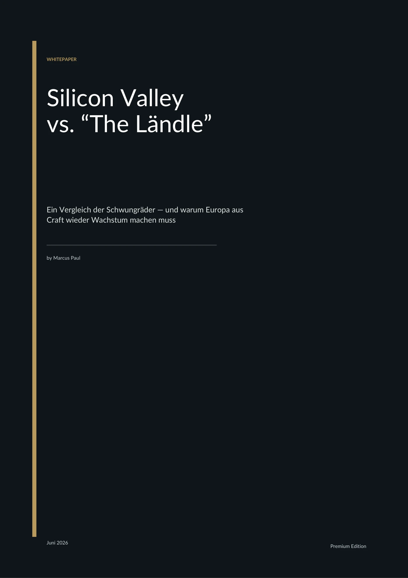 Cover: Silicon Valley vs. The Ländle